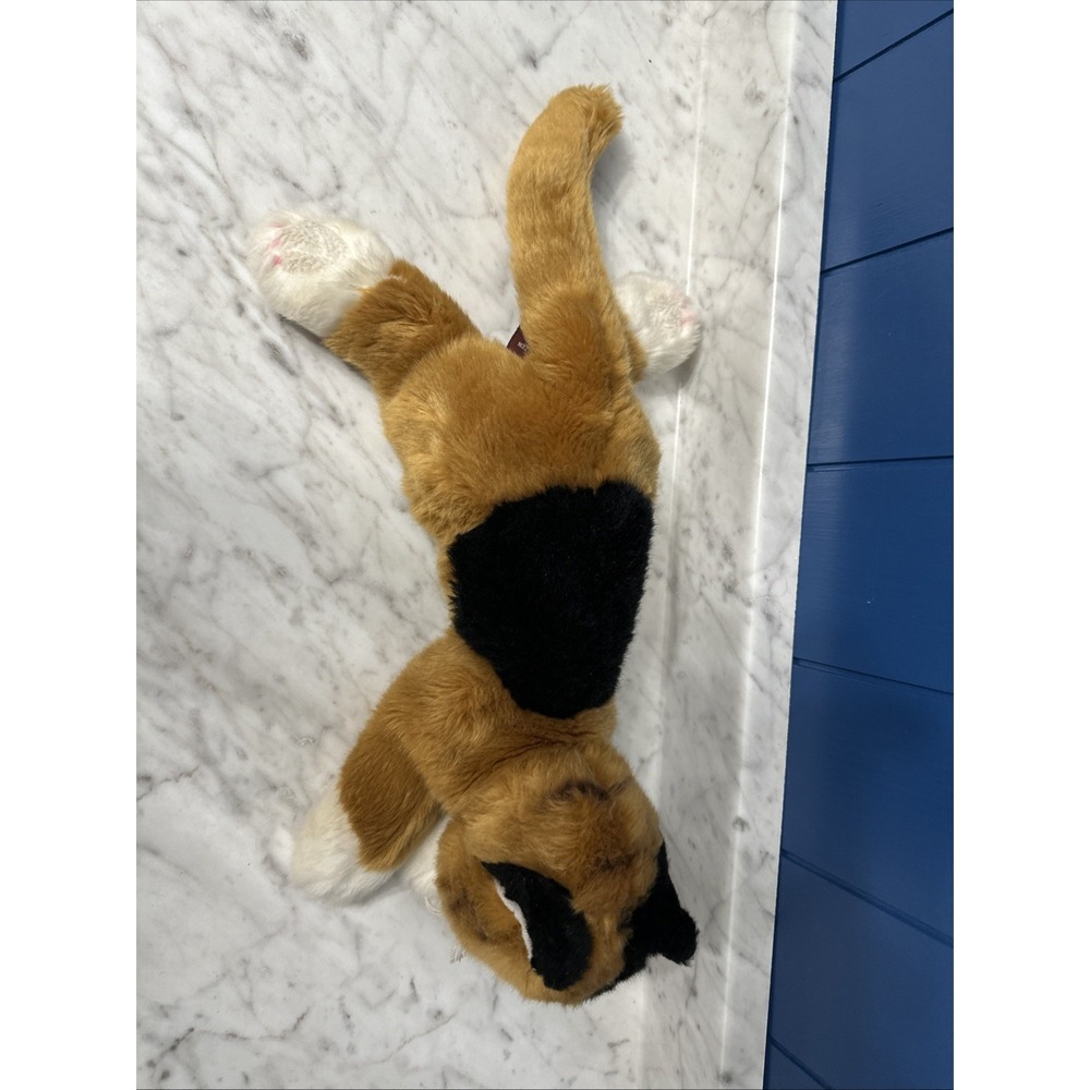 Calico Cat Realistic Kitten GREEN EYES Bearington Plush CALLIE Soft Kitty 14" - Picture 6 of 16